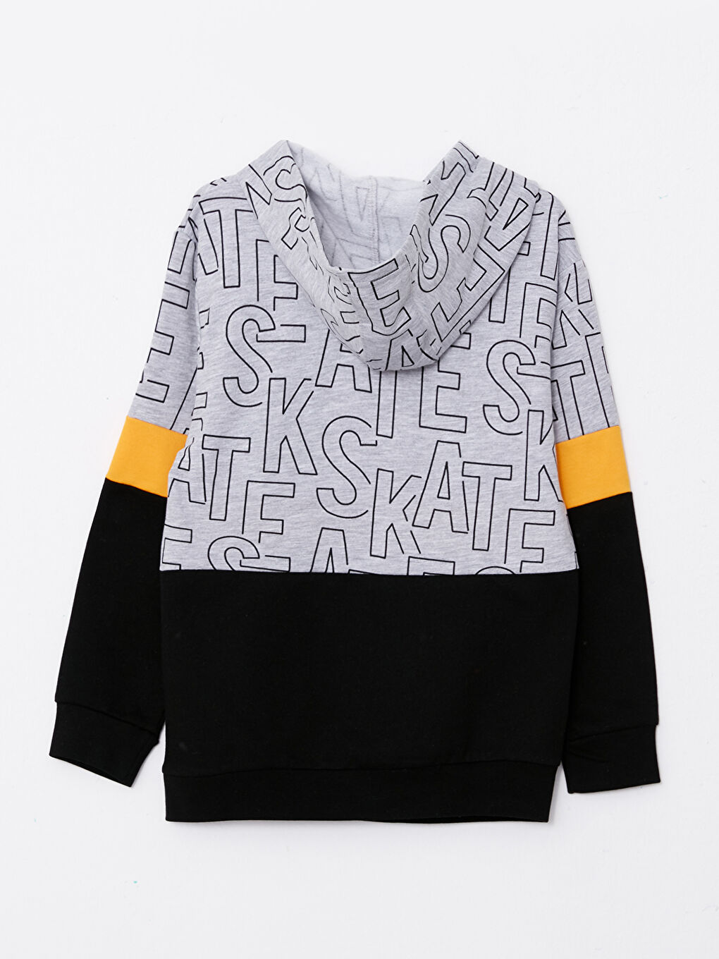 Hooded Printed Long Sleeve Boys' Sweatshirt-1