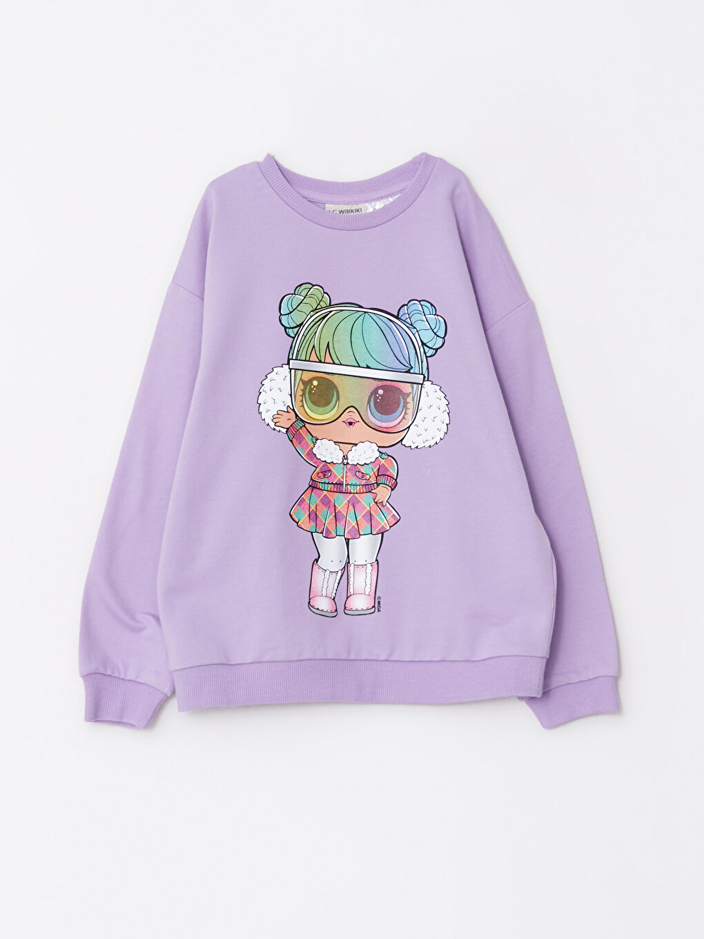 მრგვალი საყელო LOL Surprise OMG ლიცენზირებული გრძელმკლავიანი გოგონების თბილი ზედა