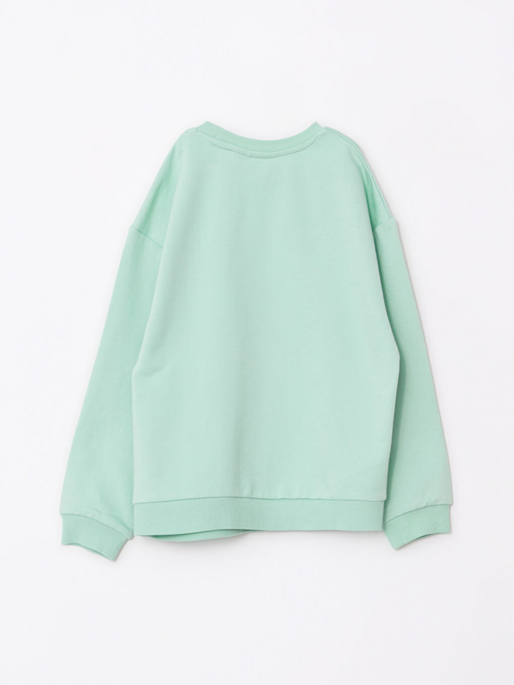 Crew Neck Mickey Mouse Printed Long Sleeve Girls' Sweatshirt-1