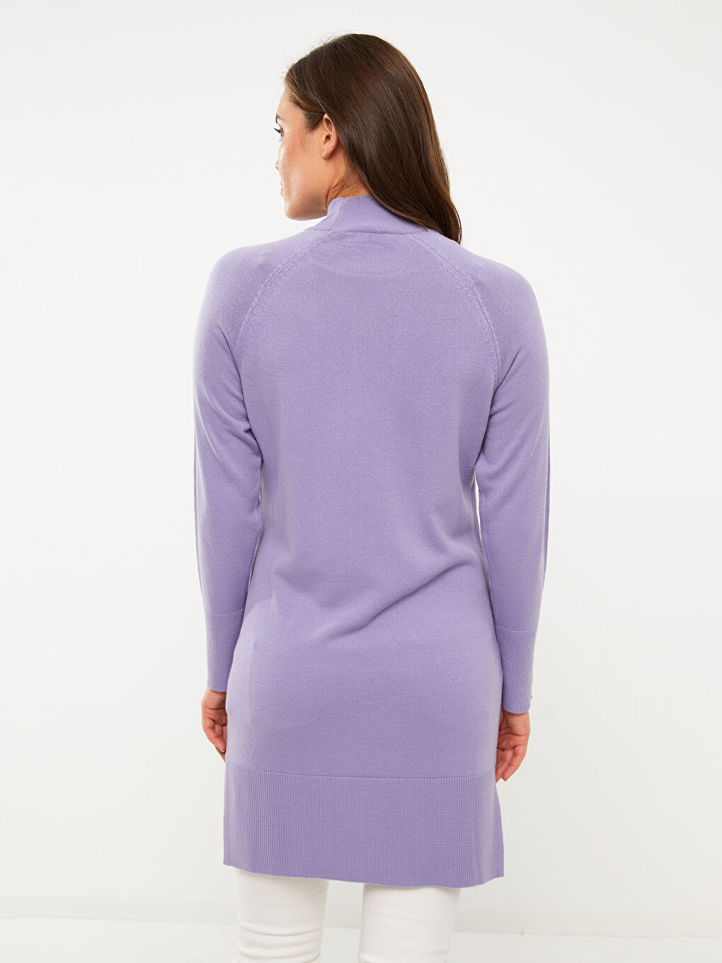 Half Turtleneck Regular Long Sleeve Maternity Tricot Tunic-4