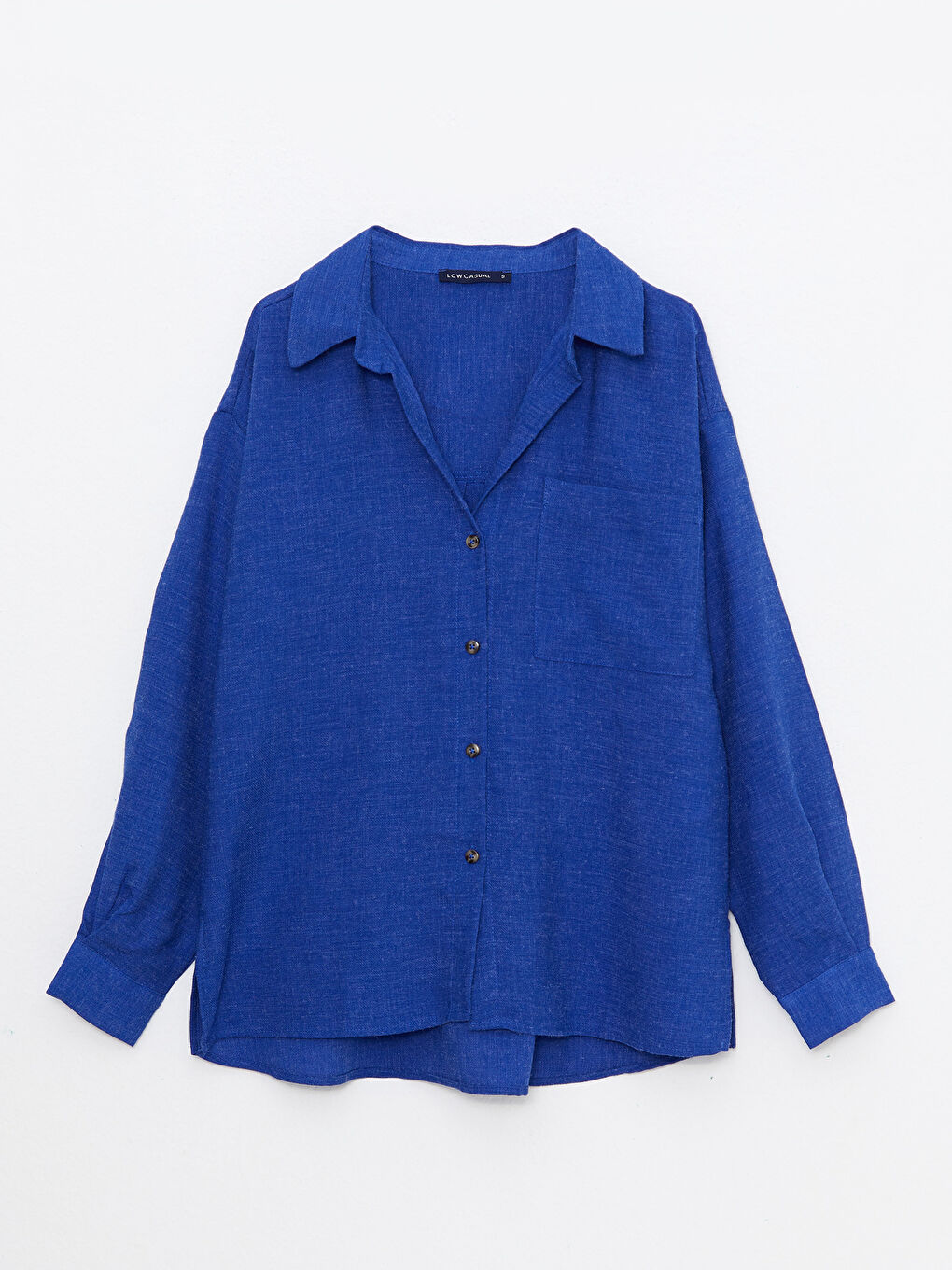 LCW Vision Buttoned Self Patterned Long Sleeve Women's Shirt -W2AP00Z8-SKL