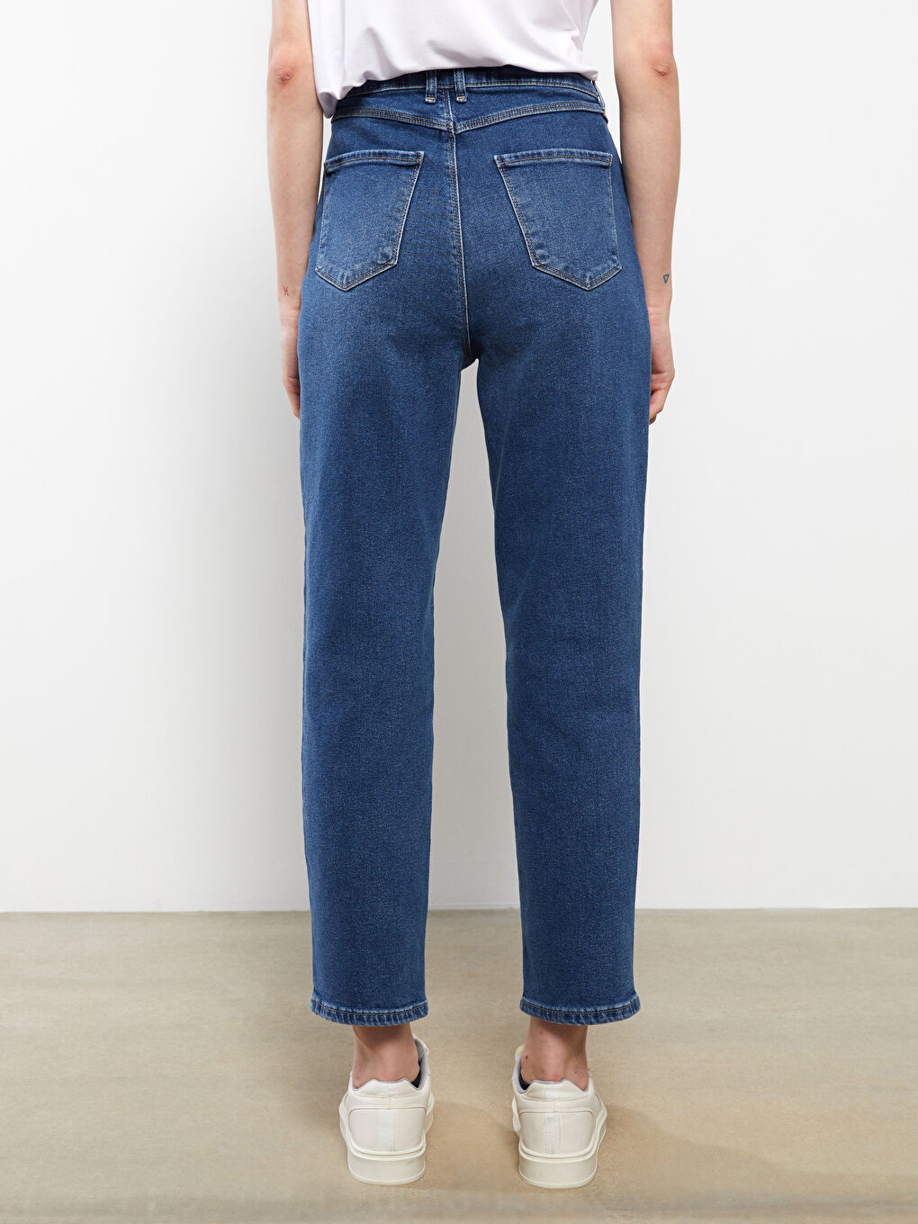 Blugi Slim Mom Straight pentru Femei-4