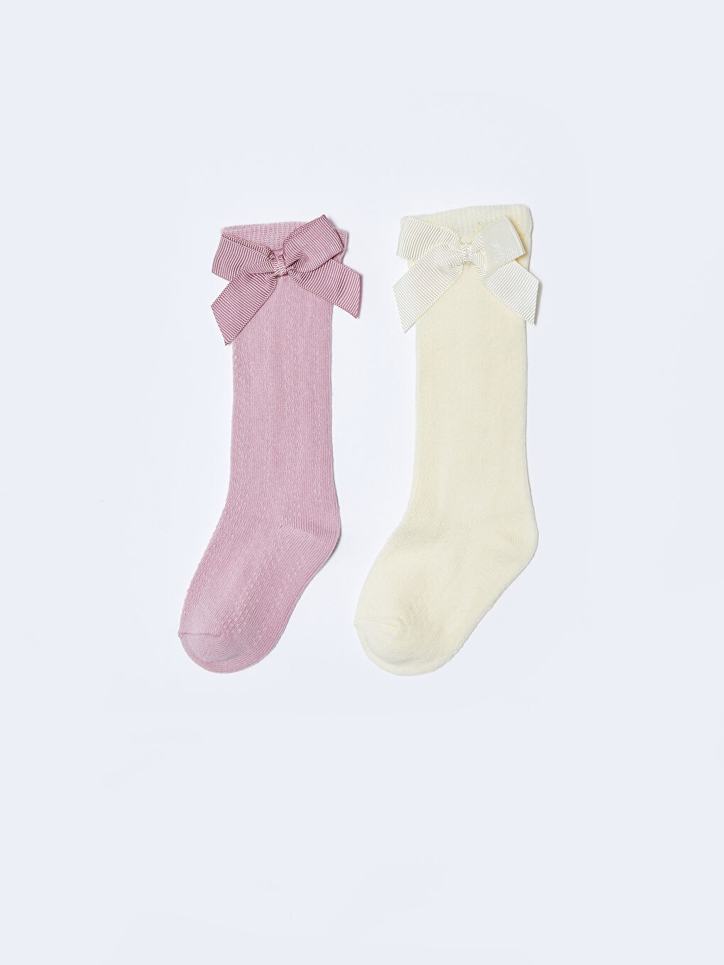 Bow Detailed Baby Girl Knee High Socks 2 Pack -W2AP10Z1-GP9