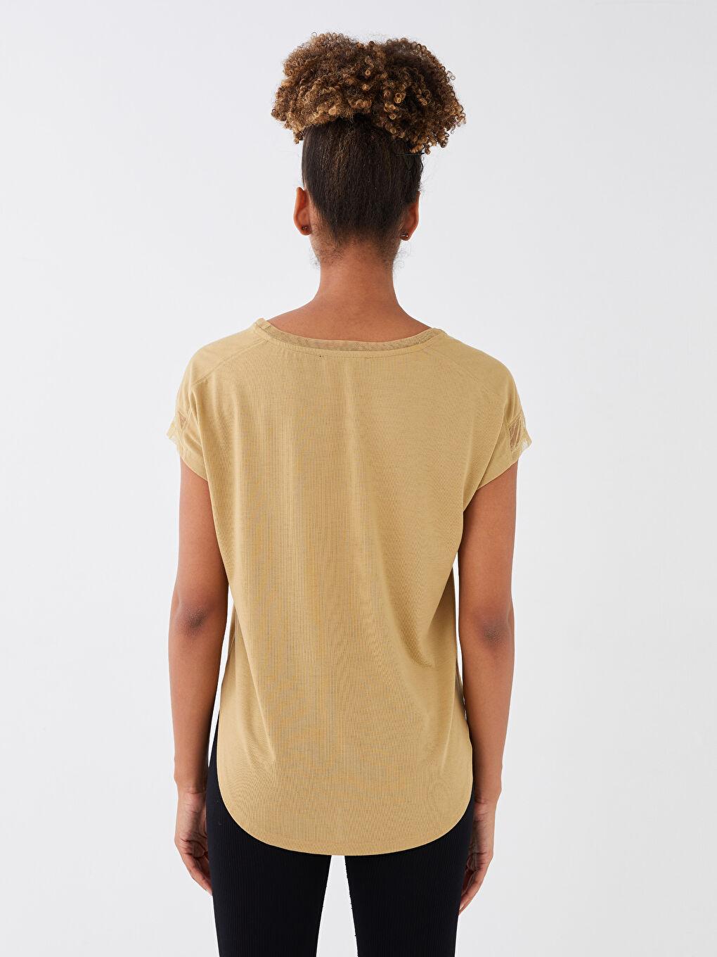 Crew Neck Plain Short Sleeve Women's T-Shirt-3