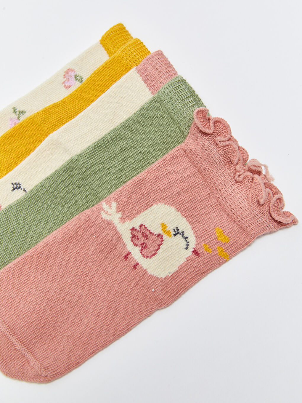 Patterned Baby Girls' Ankle Socks 5-Pack-2