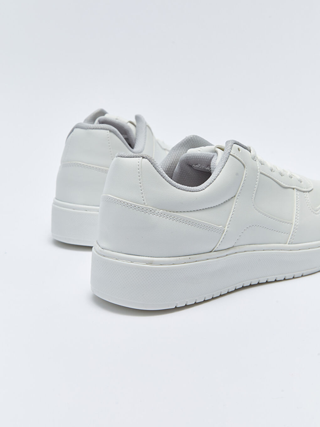 Faux Leather Lace-Up Men's Trainers-4