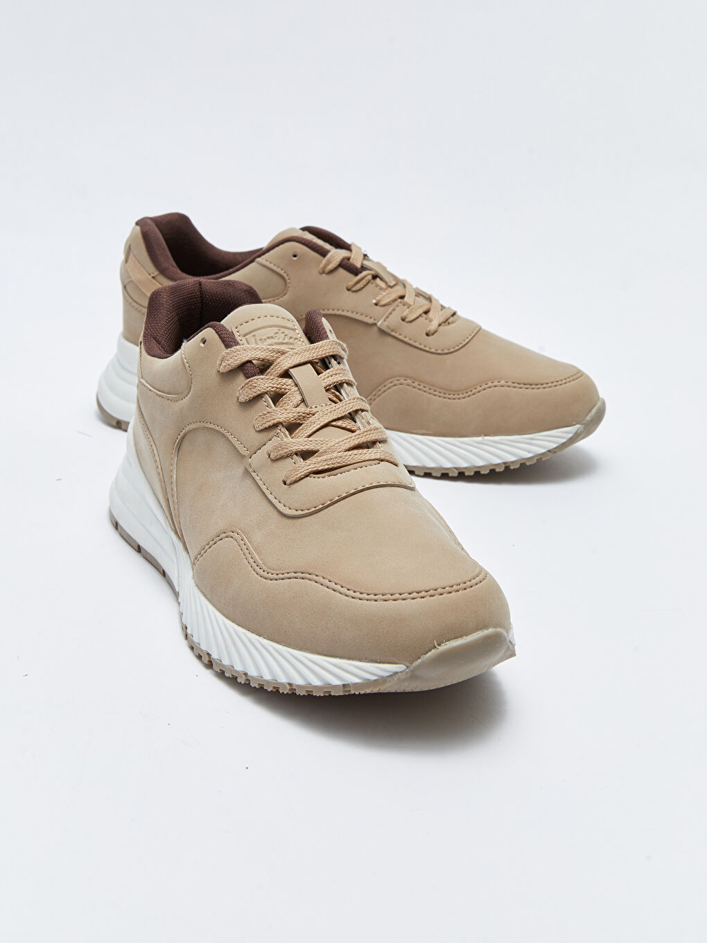 Bej Bağcıklı Erkek Spor Ayakkabı-2