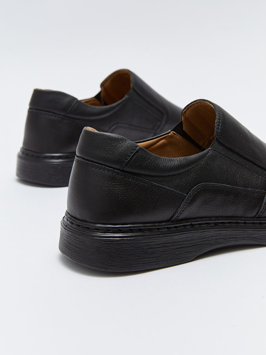 Siyah Hakiki Deri Erkek Klasik Ayakkabı-4