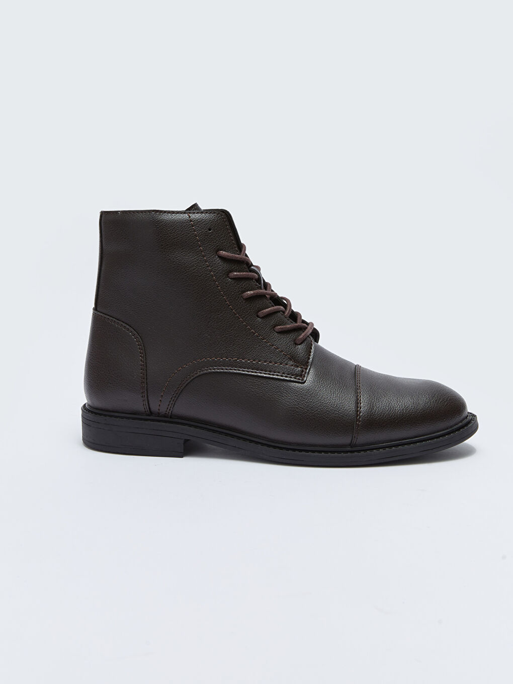 Faux Leather Men's Lace-Up Boots-1