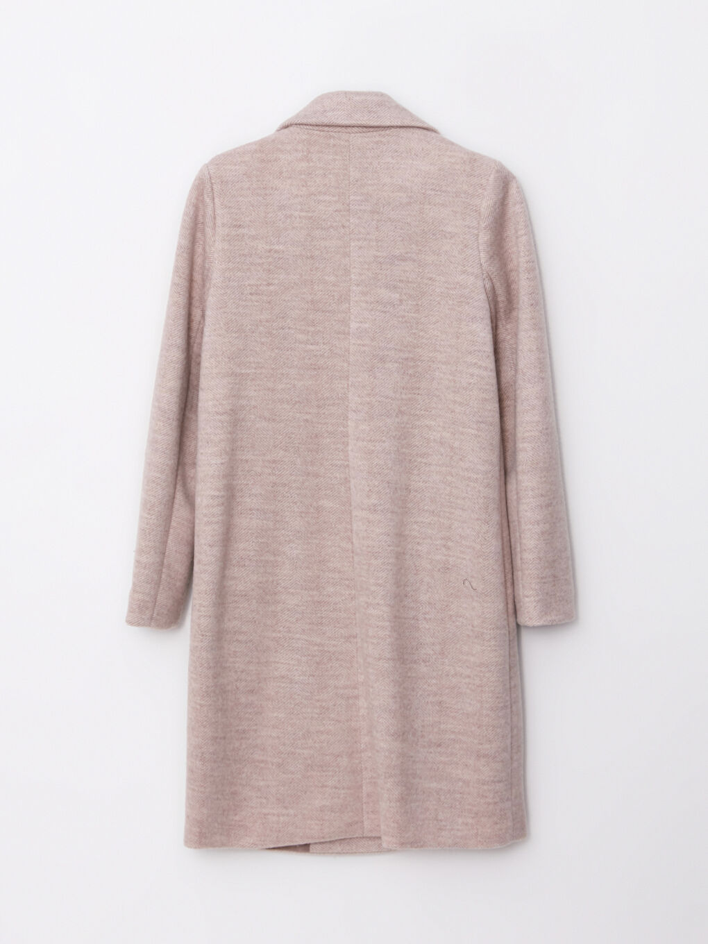 Bej Ceket Yaka Kadın Kaşe Kaban-8