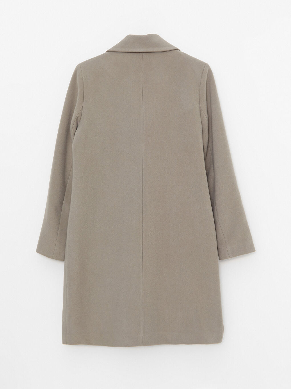 Kahverengi Ceket Yaka Kadın Kaşe Kaban-6