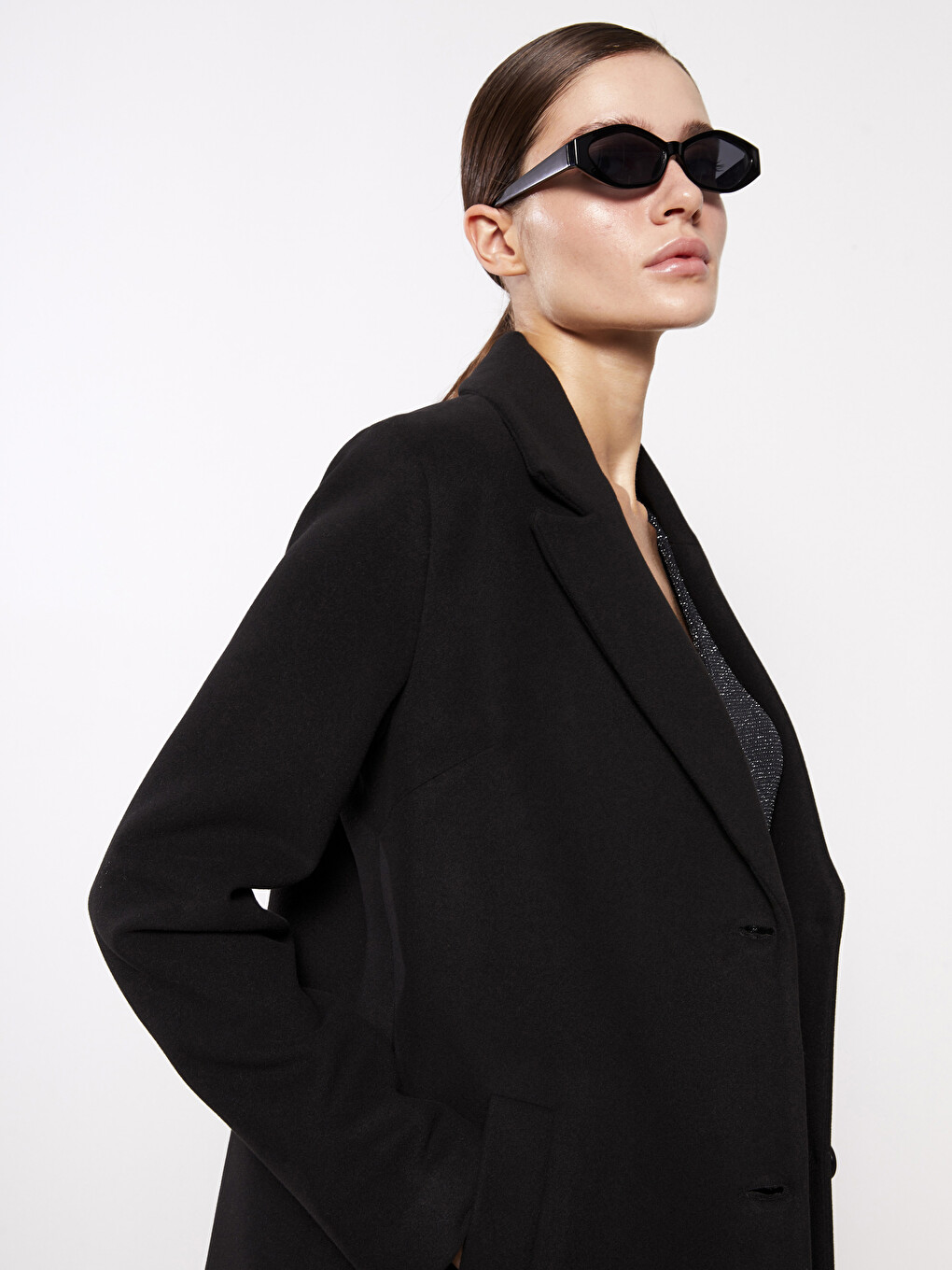 LCWAIKIKI Classic Jacket Collar Women's Cachet Overcoat - W2AQ20Z8