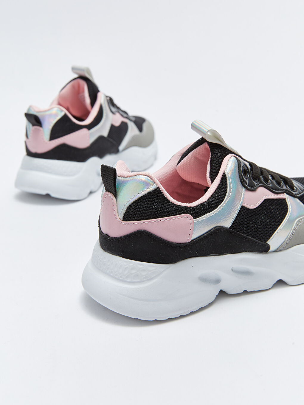 Siyah Bağcıklı Kız Çocuk Spor Ayakkabı-4