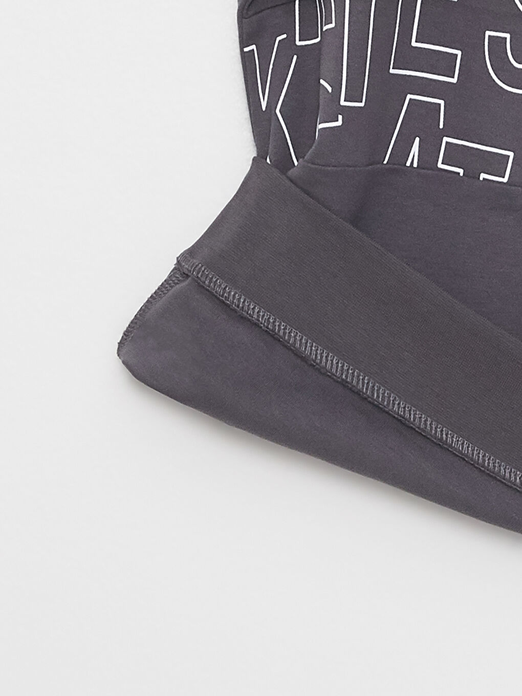 Half Turtleneck Printed Long Sleeve Boy Sweatshirt-2