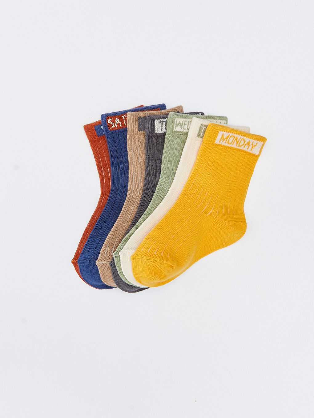 Набор из 7 пар носков до щиколотки с принтом для малышей мальчиков