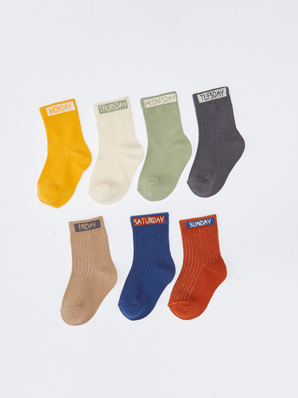 Набор из 7 пар носков до щиколотки с принтом для малышей мальчиков-1