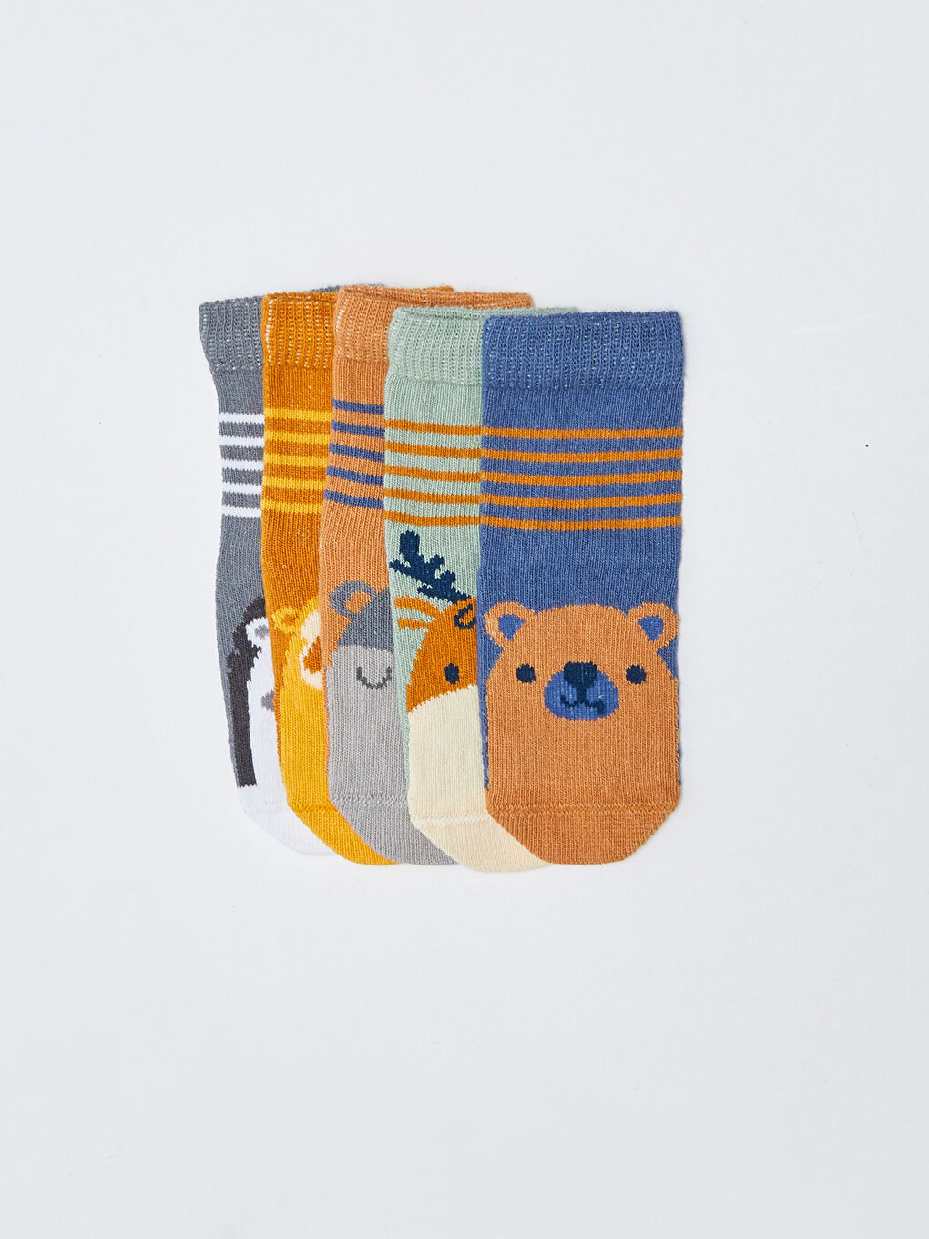 Patterned Baby Boys' Ankle Socks 5 Pack