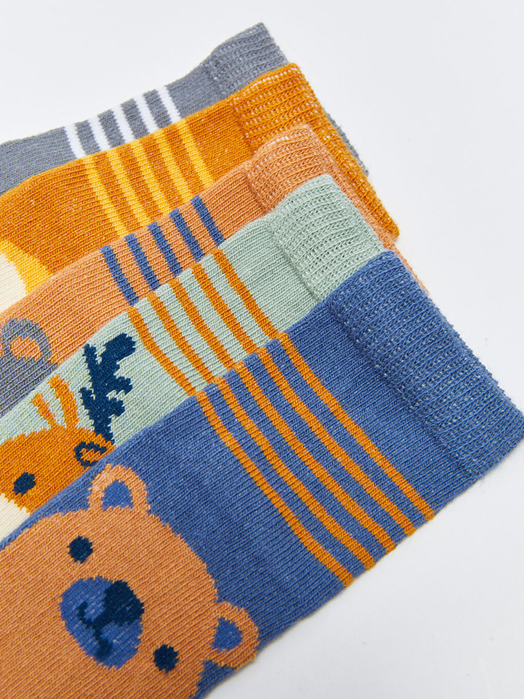 Patterned Baby Boys' Ankle Socks 5 Pack-3