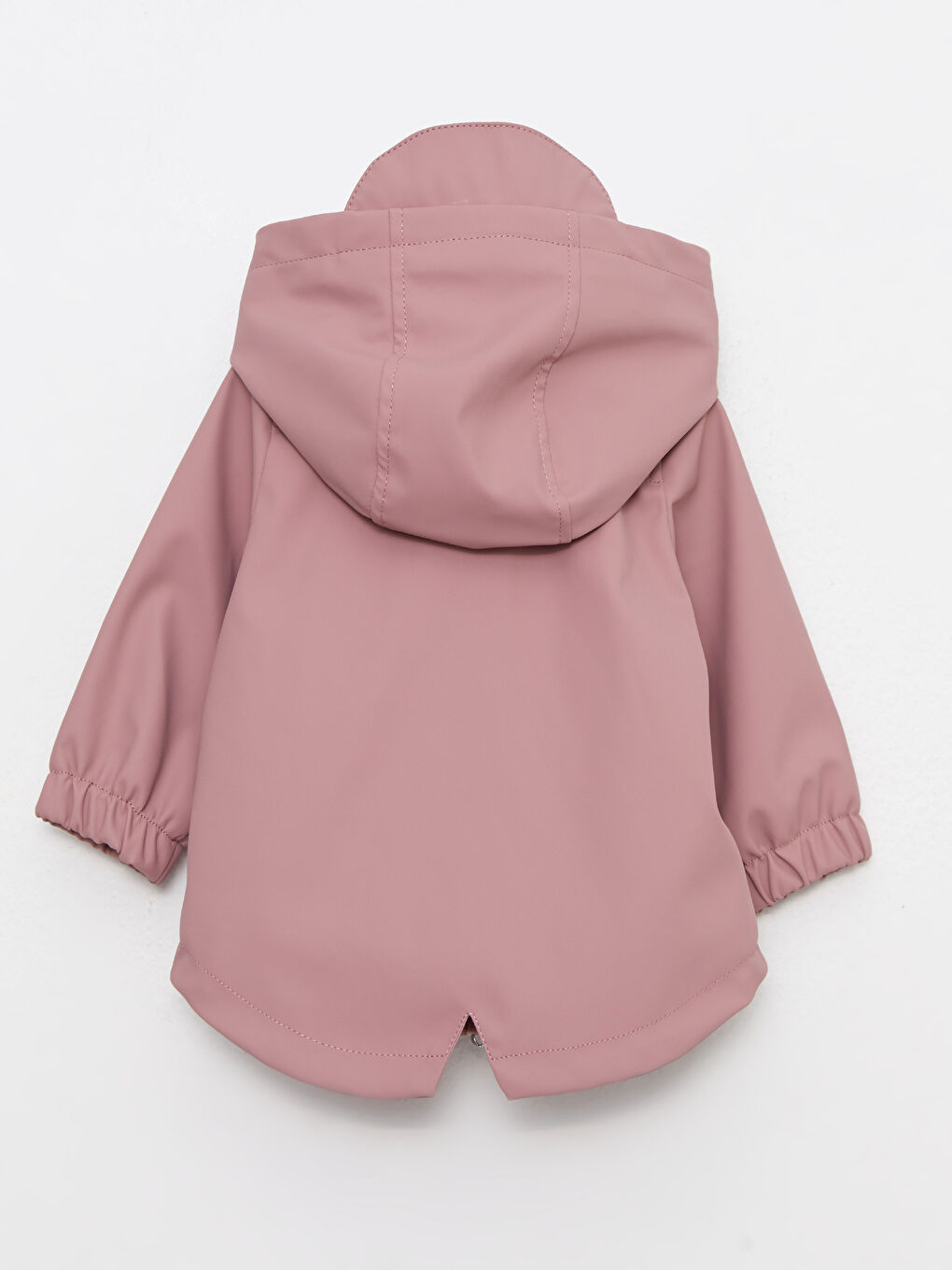Pembe Basic Uzun Kollu Deri Görünümlü Kız Bebek Ceket-4