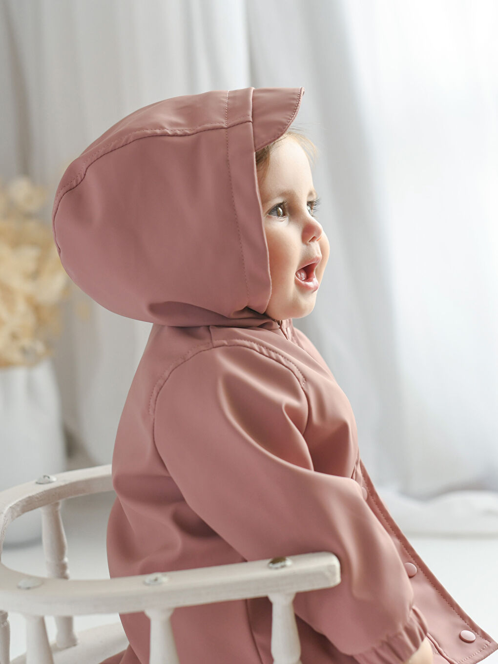 KANZ Basic Long Sleeve Faux Leather Baby Girl Jacket