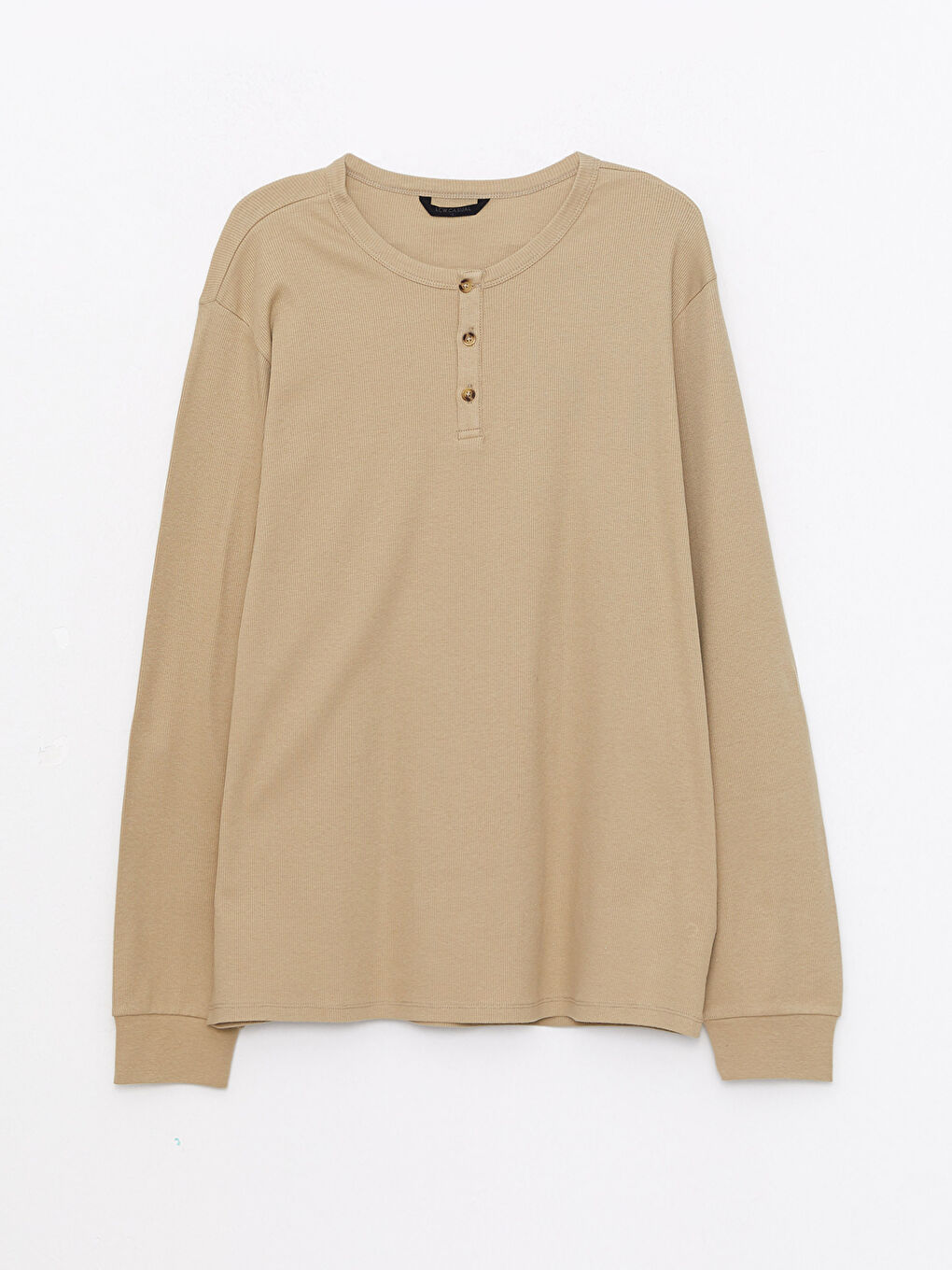 Haki Bisiklet Yaka Uzun Kollu Erkek Sweatshirt-5