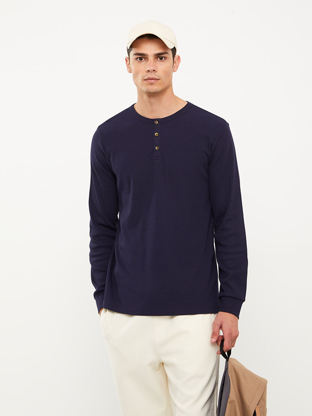 Crew Neck Long Sleeve Men's Sweatshirt-1