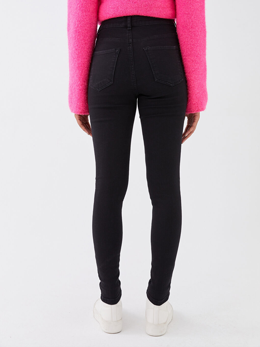 High Waist Jupıter Super Skinny Fit Women's Jean Pants with Fleece Inside-4