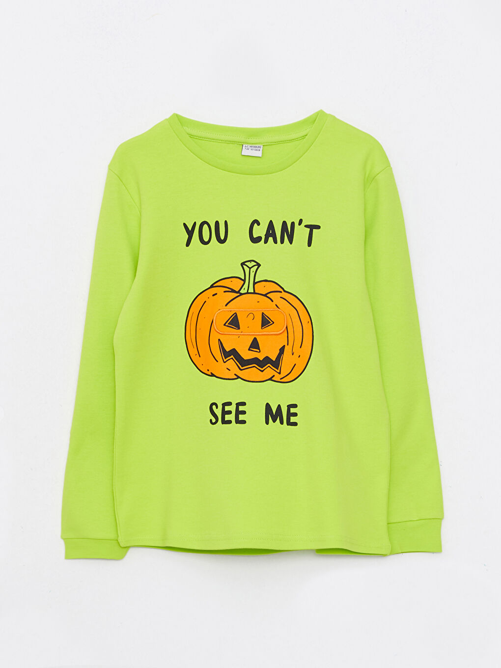 LCW Kids H12 Crew Neck Printed Long Sleeve Cotton Boy's T-Shirt -W2AR49Z4-FXG