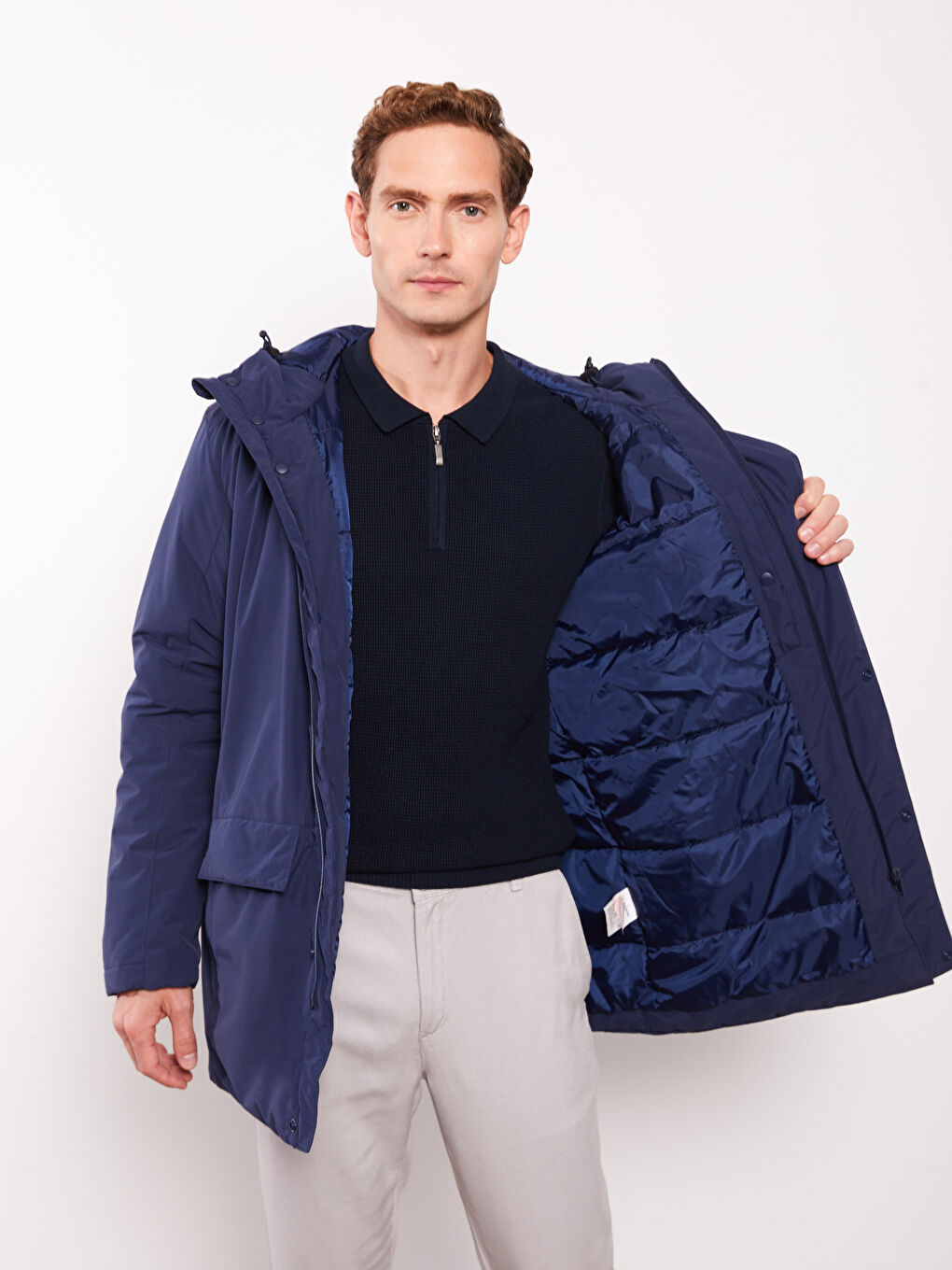 Standard Fit Hooded Men's Coat-1
