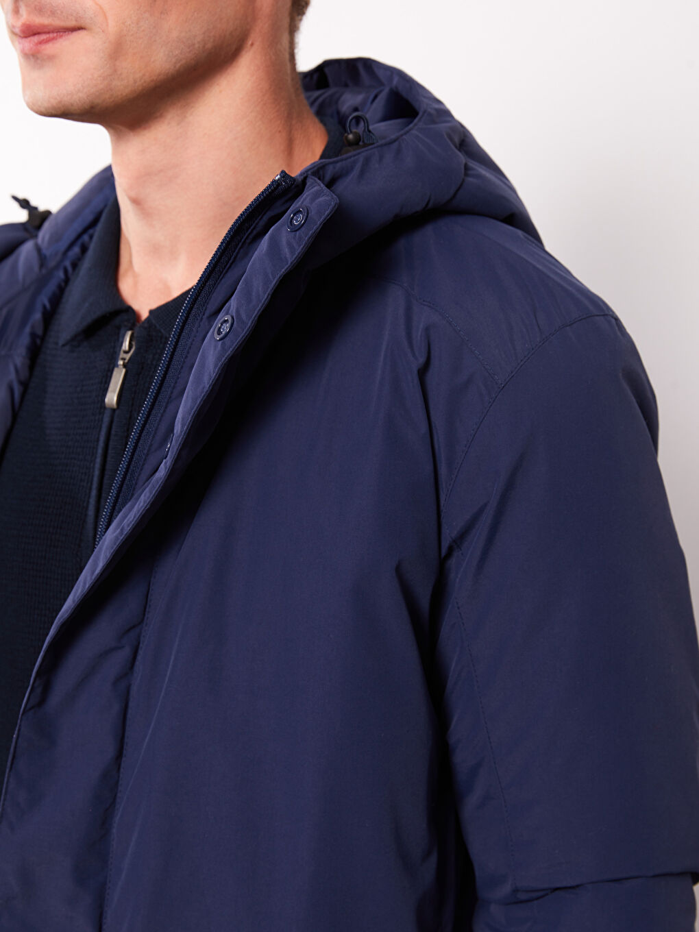 Standard Fit Hooded Men's Coat-3