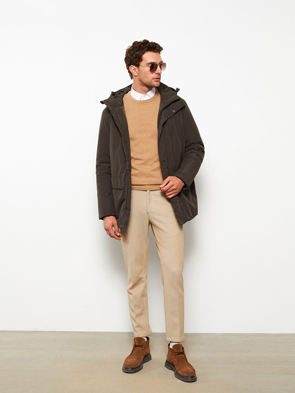 Standard Fit Hooded Men's Coat