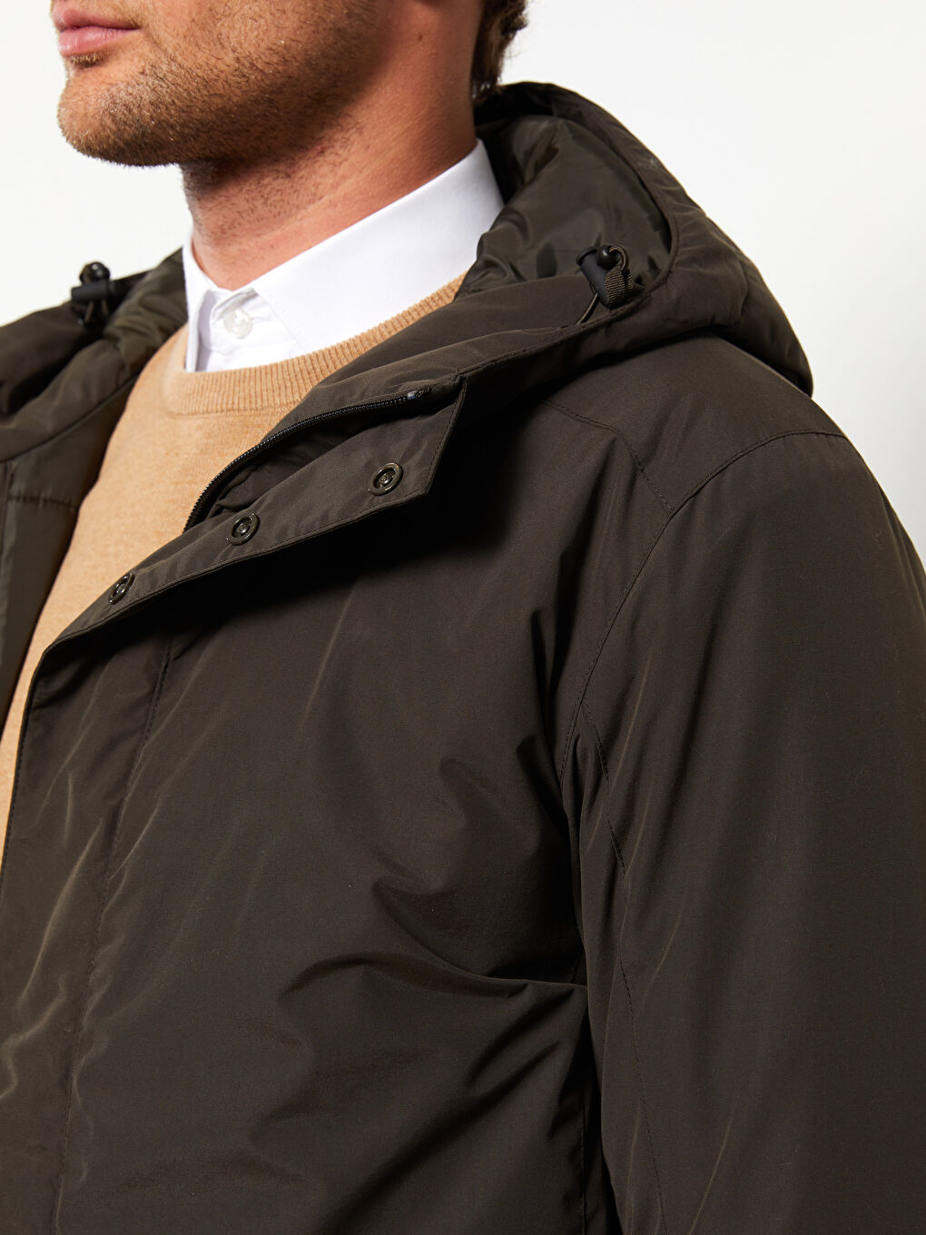 Standard Fit Hooded Men's Coat-3