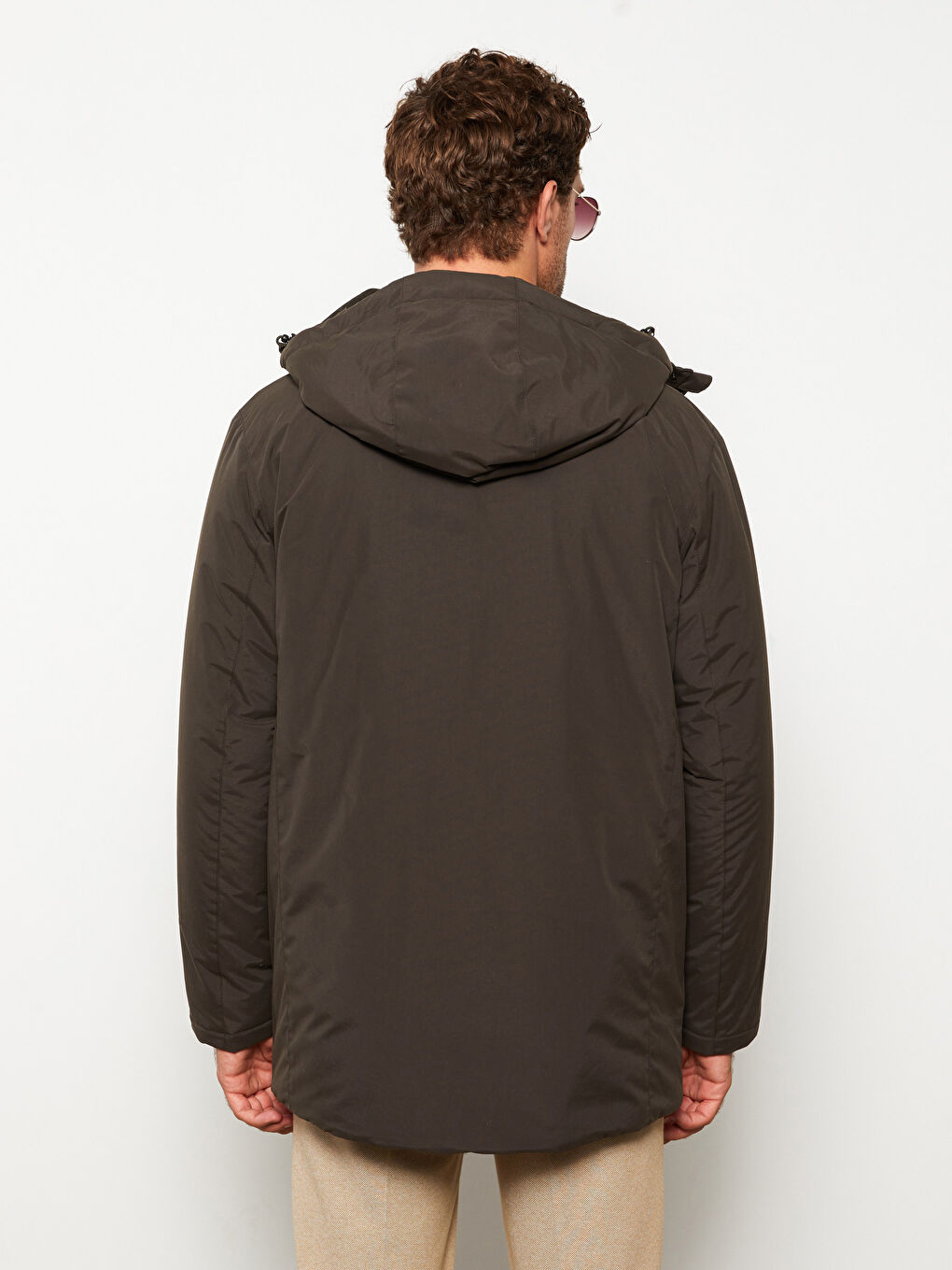 Standard Fit Hooded Men's Coat-4