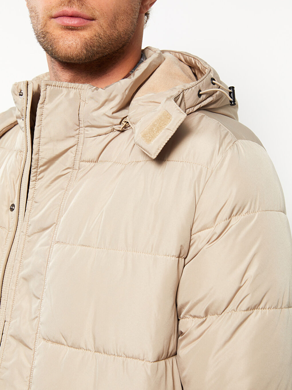 Standard Fit Hooded Men's Coat-3