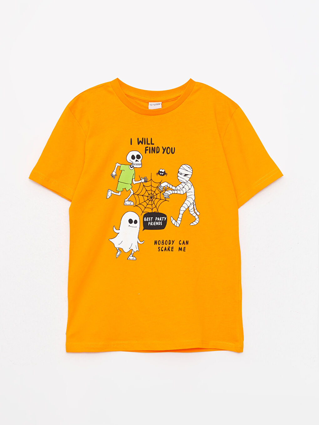 Crew Neck Printed Short Sleeve Cotton Boy T-shirt -W2AS01Z4-FKV