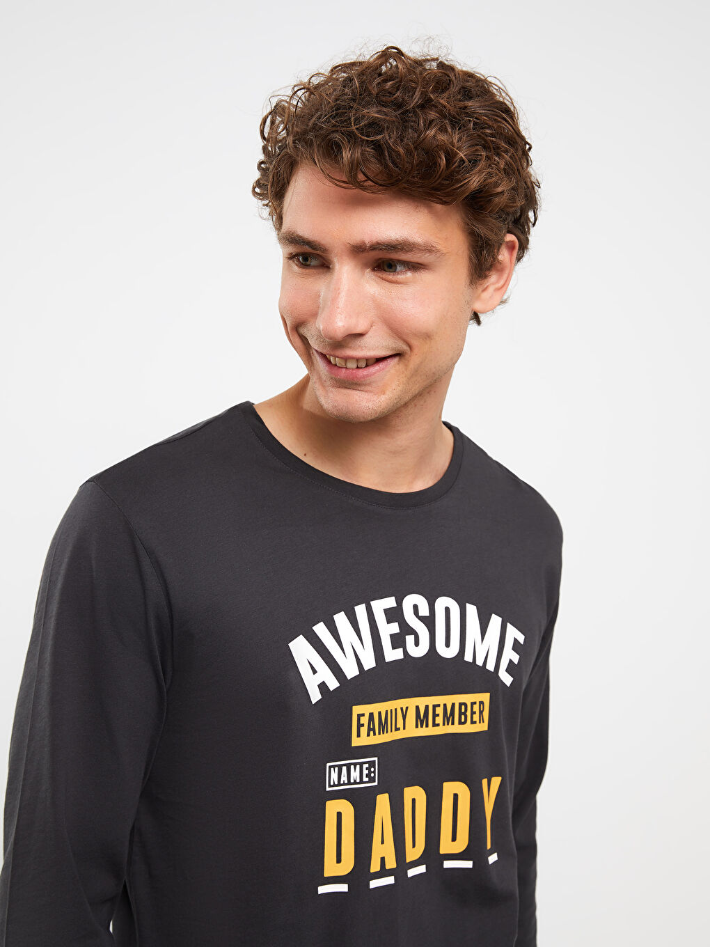 Sarı Standart Kalıp Erkek Pijama Takımı-2