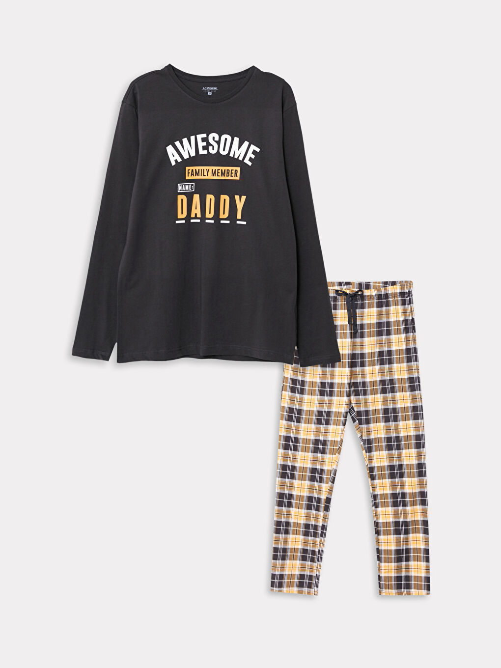 Sarı Standart Kalıp Erkek Pijama Takımı-5