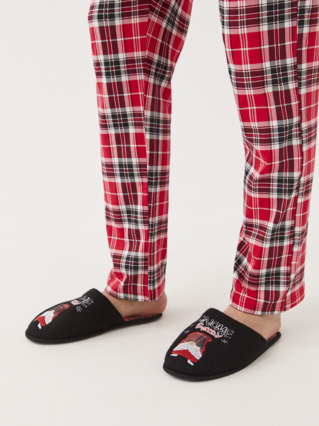 Kırmızı Standart Kalıp Baskılı Erkek Pijama Takımı-9