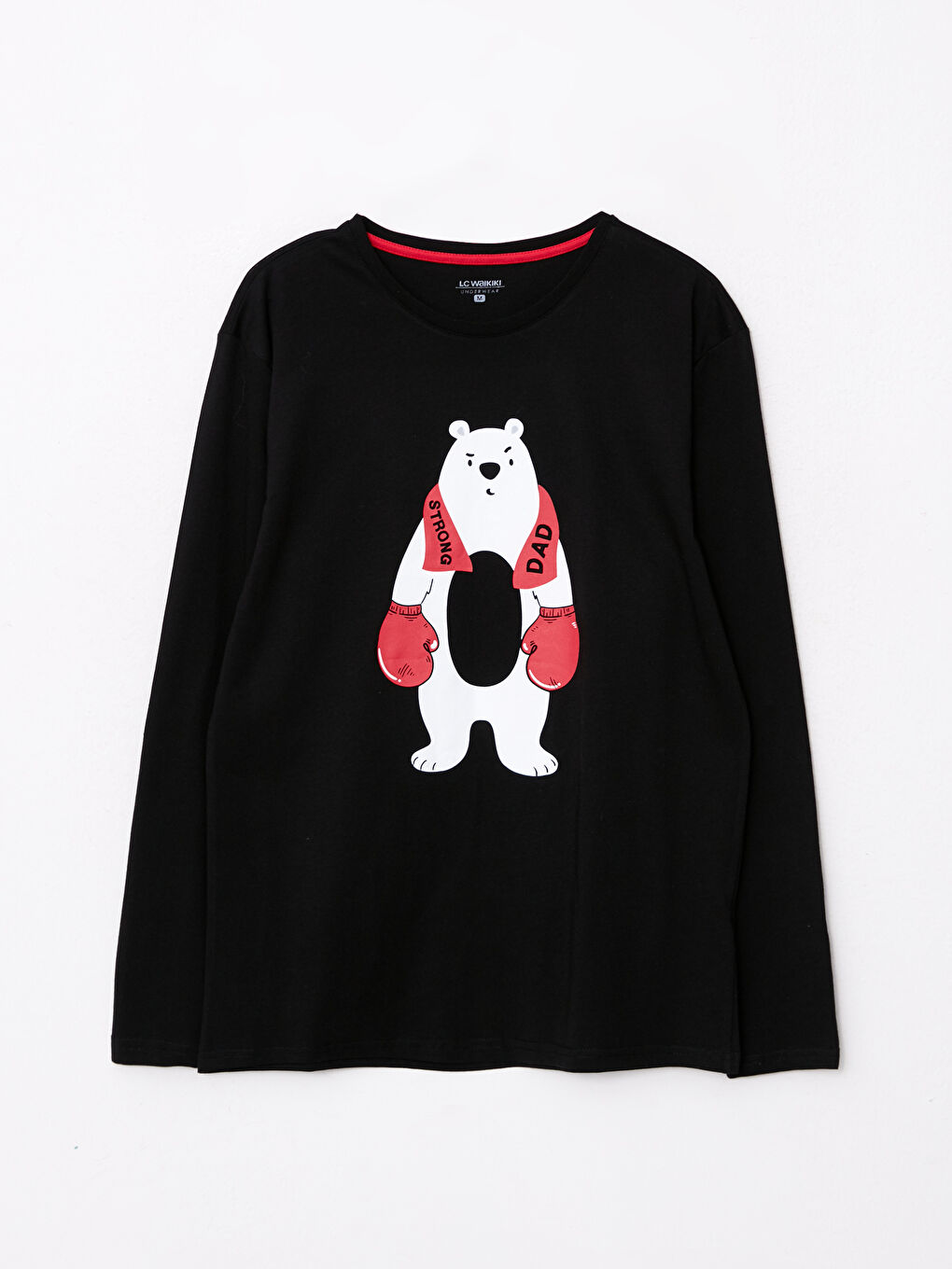 Kırmızı Standart Kalıp Baskılı Erkek Pijama Takımı-13