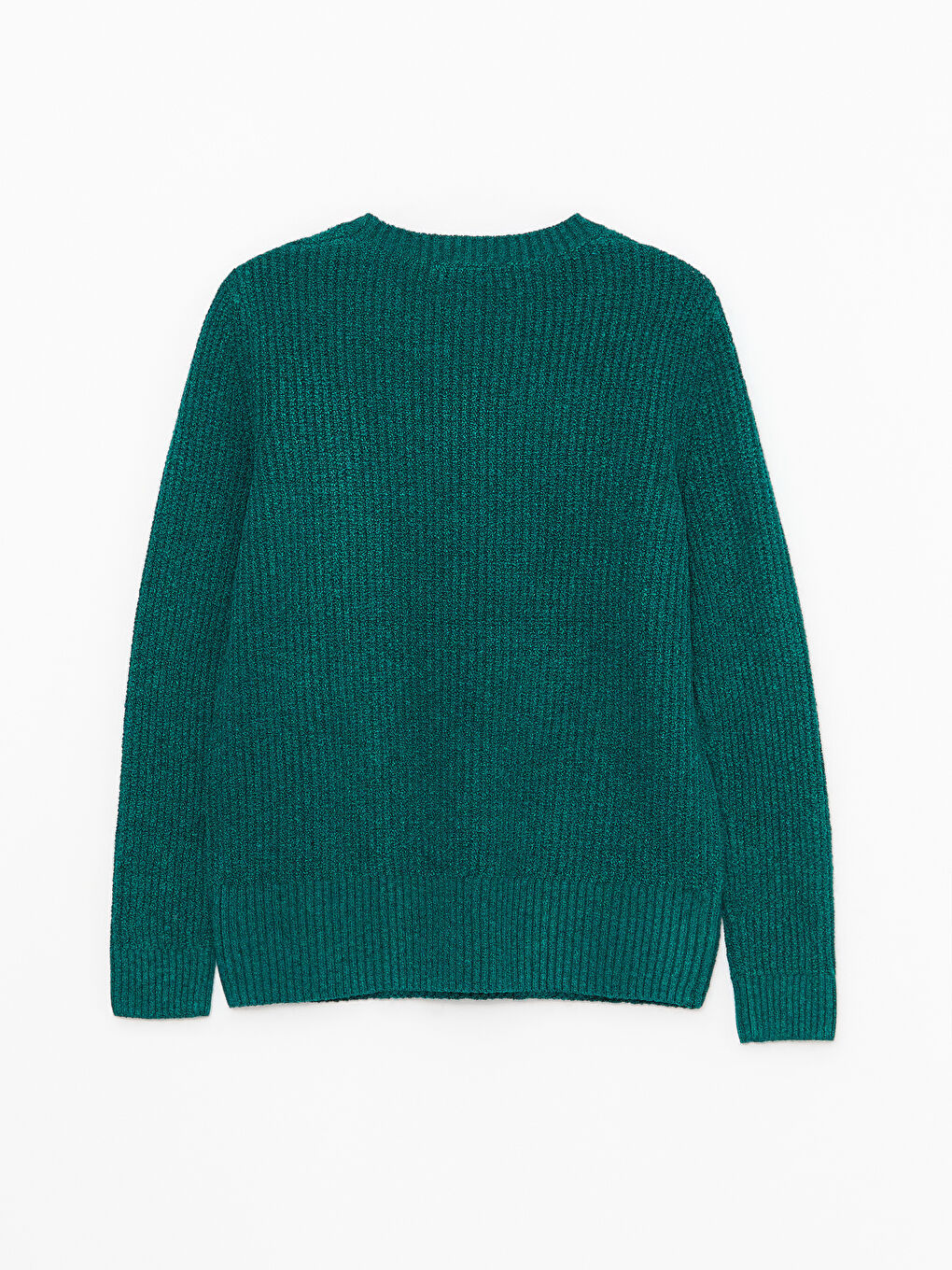 Crew Neck Self Patterned Long Sleeve Women's Knitwear Sweater-6