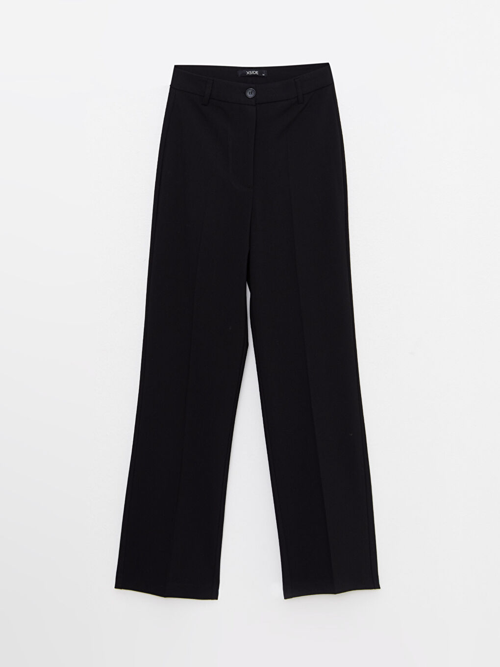 Siyah Kadın Standart Fit Düz Pantolon-4