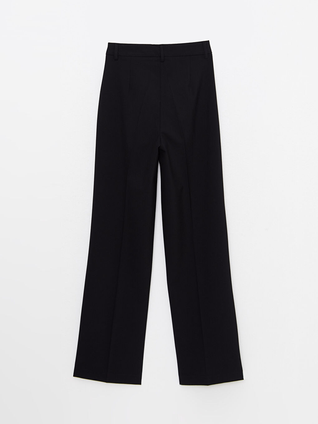 Siyah Kadın Standart Fit Düz Pantolon-5