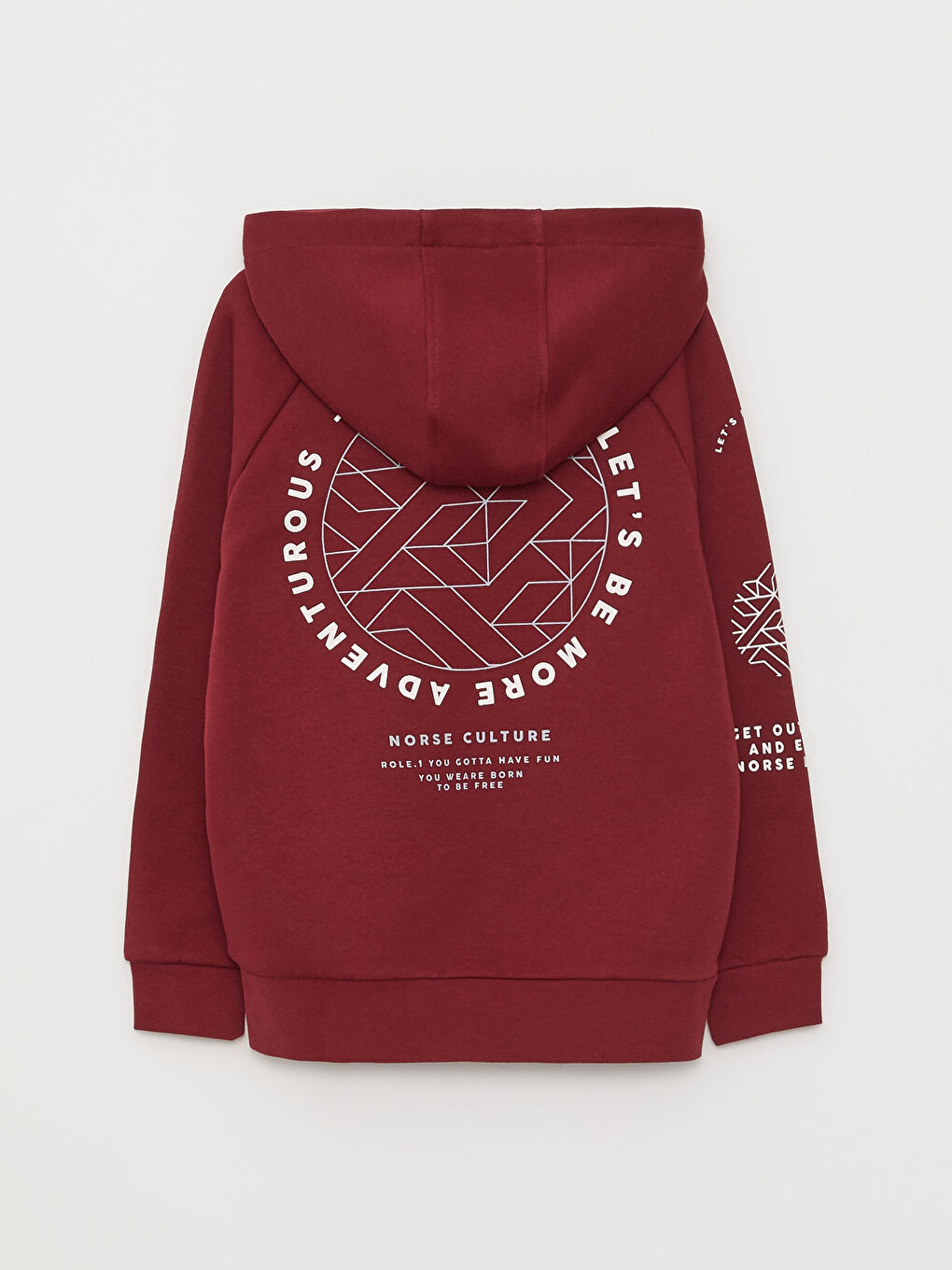 Hooded Printed Long Sleeve Boys' Sweatshirt-4