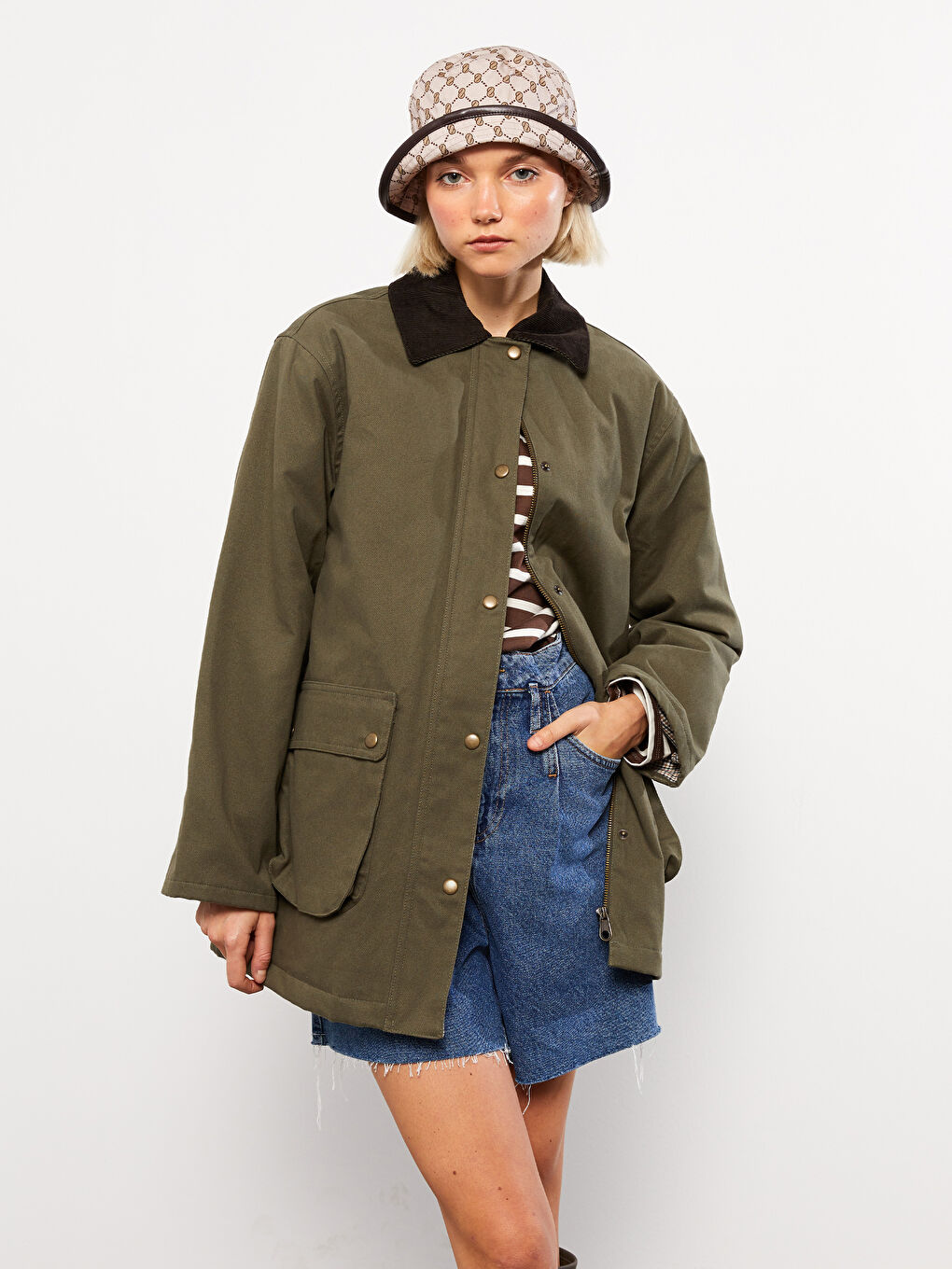 Jackenkragen Regulär Langarm Mantel für Damen-1