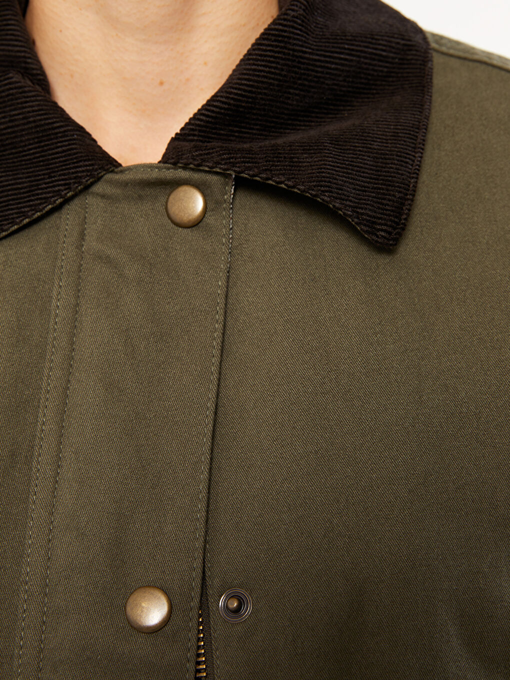 Jackenkragen Regulär Langarm Mantel für Damen-4