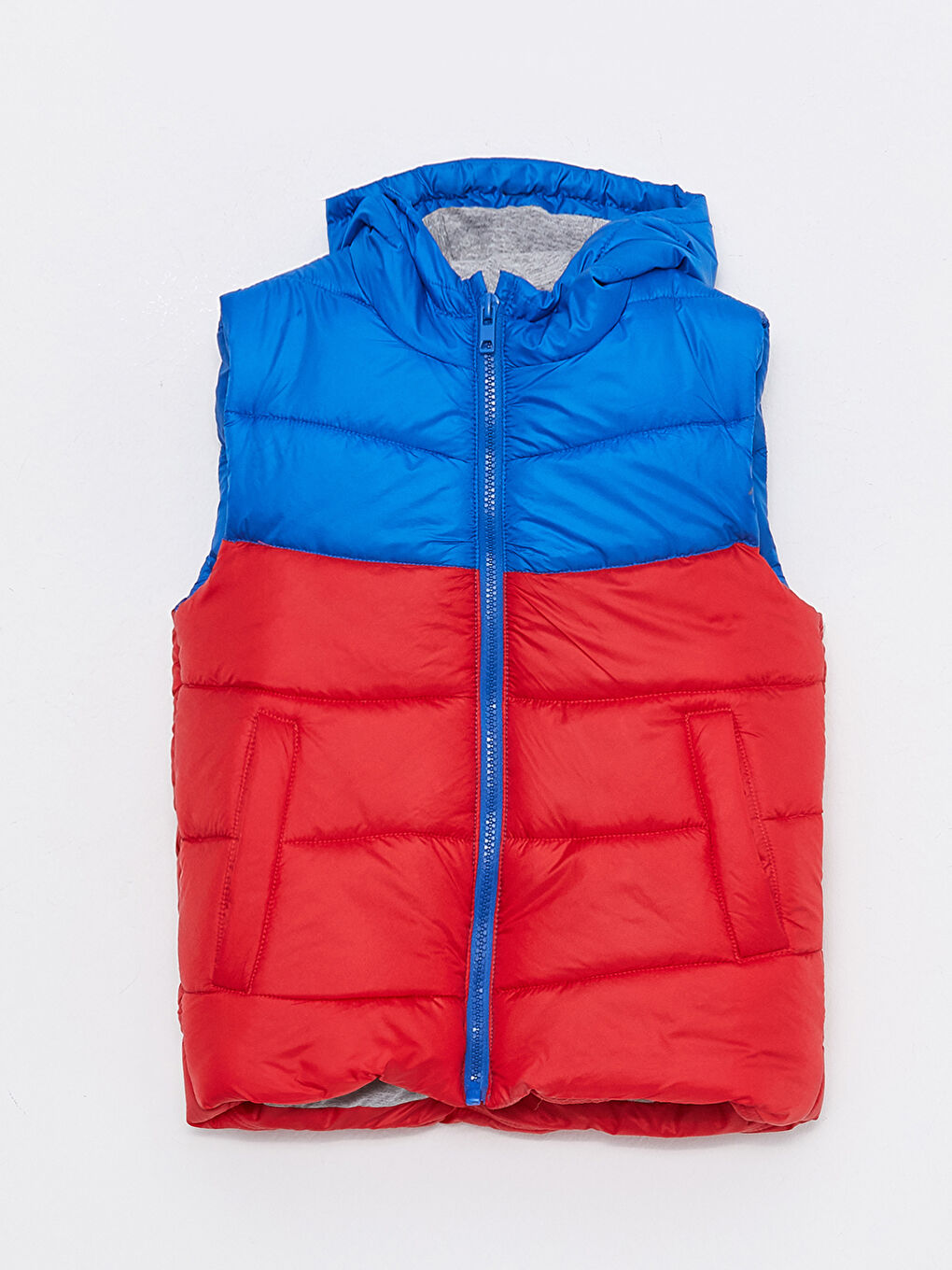 LCW Kids Hooded Color Block Boy Inflatable Vest -W2AS18Z4-HMW