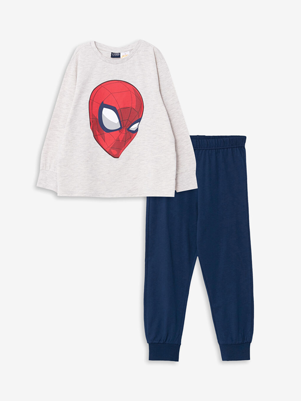 LCW Kids Ensemble de Pyjama pour Garçons à Col Rond Imprimé Spider-Man à Manches Longues -W2AS50Z4-D4N