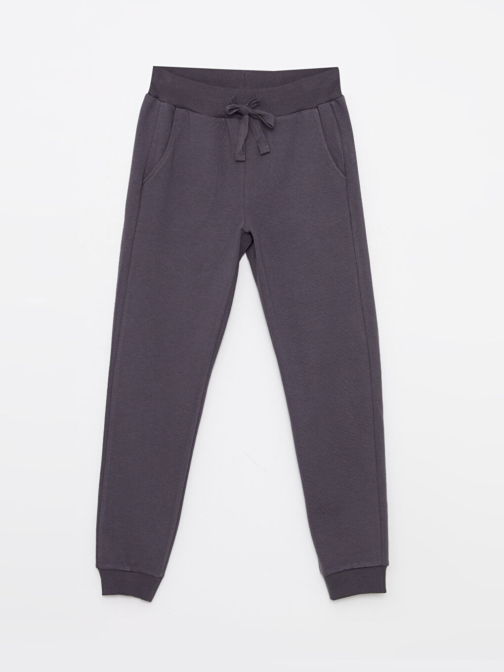 Women's Elasticated Waist Plain Jogger Sweatpants-5