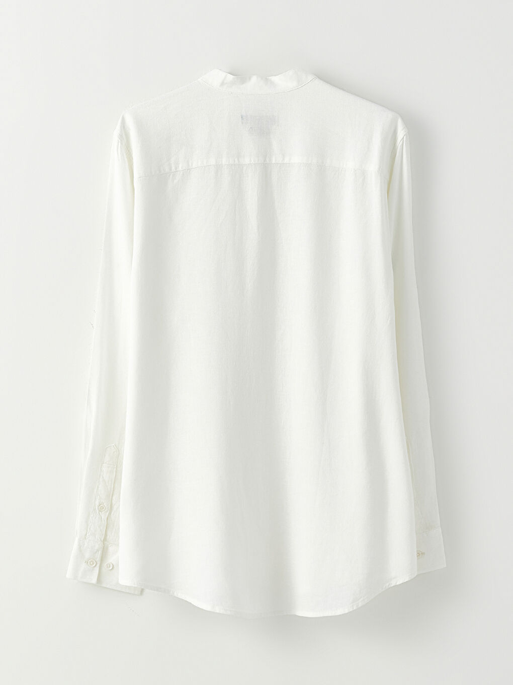 Ekru Regular Fit Hakim Yaka Uzun Kollu Erkek Gömlek-6