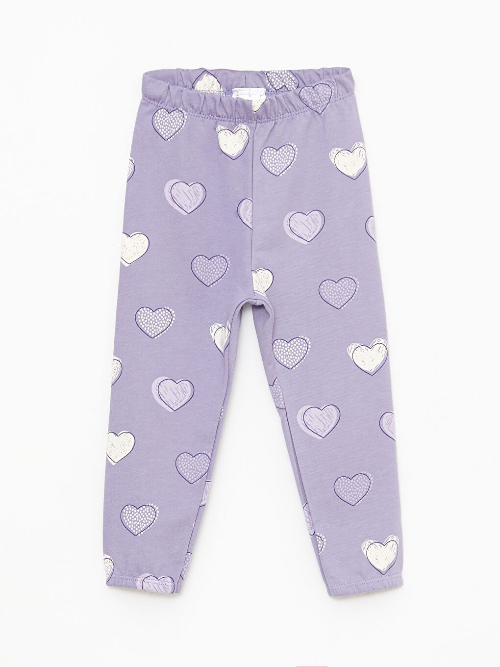 Lila Bisiklet Yaka Uzun Kollu Baskılı Kız Bebek Pijama Takım-2